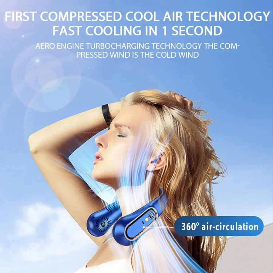 Bladeless Neck Fan — Wearable Portable Air Cooler UK Bass Merch